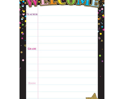 LAMINA PLÁSTICA WELCOME BLACK CONFETTI