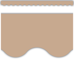 BORDE LIGHT BROWN SCALLOPED