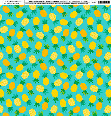 PAPEL ESTAMPADO DOBLE CARA 12X12" - PINEAPPLE