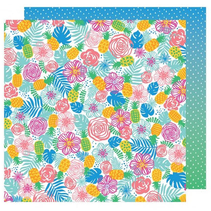 PAPEL ESTAMPADO DOBLE CARA 12X12" - TROPICAL PARADISE