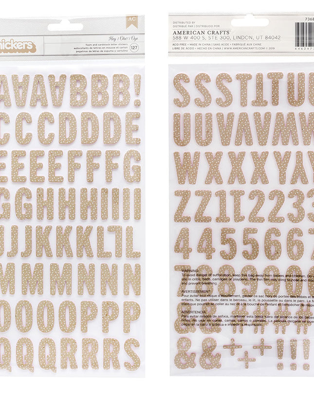 STICKERS ABC COLOR CAFE CON PUNTOS