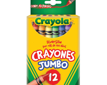 CRAYONES JUMBO 12 COLORES CRAYOLA