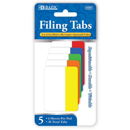 FILING TABS 2X1.5 C/AMARILLO NEON