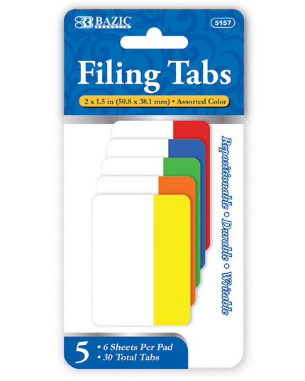 FILING TABS 2X1.5 C/AMARILLO NEON