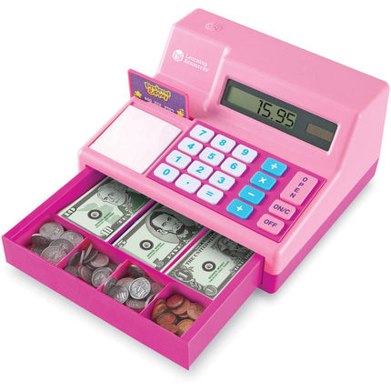 PRETEND PLAY CALCULATOR CASH REGISTER PINK