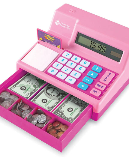 PRETEND PLAY CALCULATOR CASH REGISTER PINK