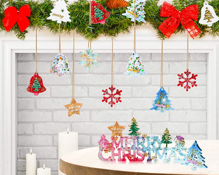 MOLDE SILICON P/ NAVIDAD LETRA, ARBOL. ESTRELLA