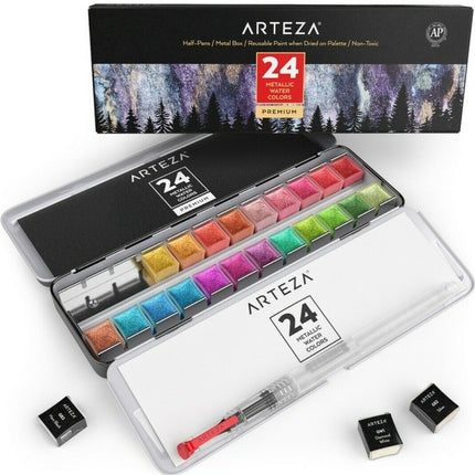 ARTEZA - SET DE ACUARELA METALICAS 24 UND