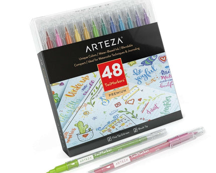 ARTEZA - SET DE MARCADORES DUAL TIPPED DE 48 UND