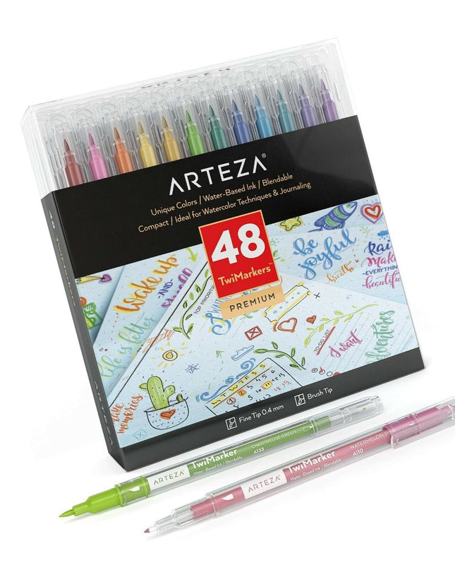 ARTEZA - SET DE MARCADORES DUAL TIPPED DE 48 UND