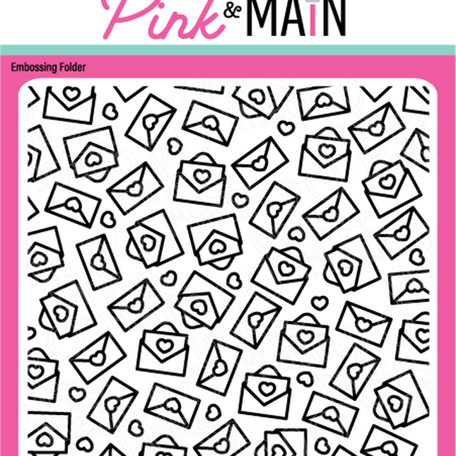 PINK&MAIN - EMBOSSING FOLDER HAPPY MAIL 6X6