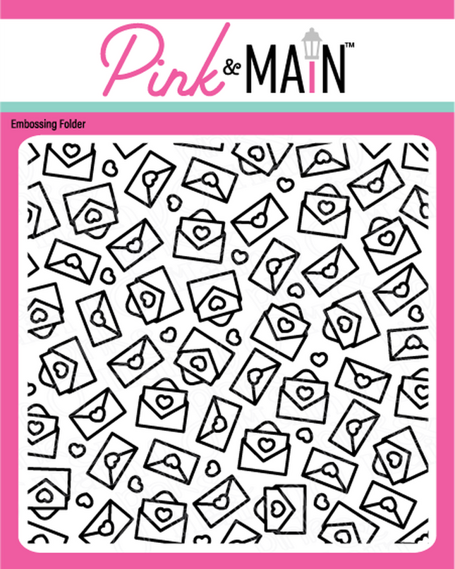 PINK&MAIN - EMBOSSING FOLDER HAPPY MAIL 6X6