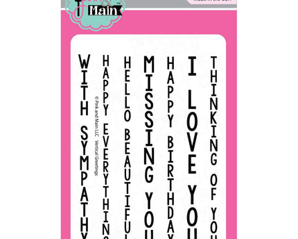 PINK&MAIN - SELLOS DE SALUDOS VERTICALES 3X4