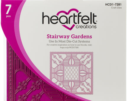 HEARTFELT- JUEGO DE MATRICES DECORATIVAS STAIRWAY GARDENS 7 PCS