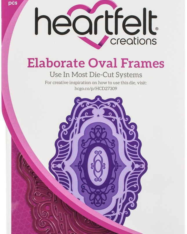 HEARTFELT - TROQUEL DE MARCOS ELABORADOS OVALADOS 7 PCS