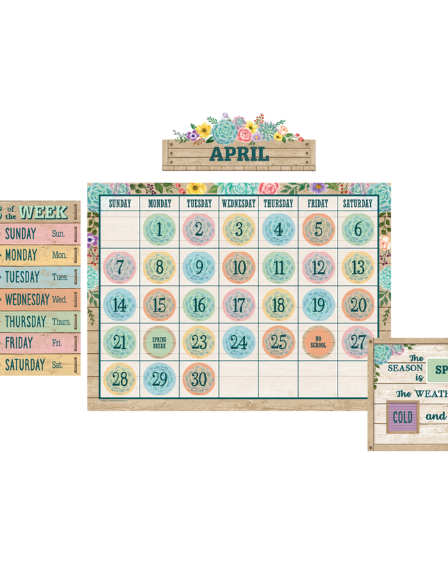 BULLETIN RUSTIC BLOOM CALENDAR