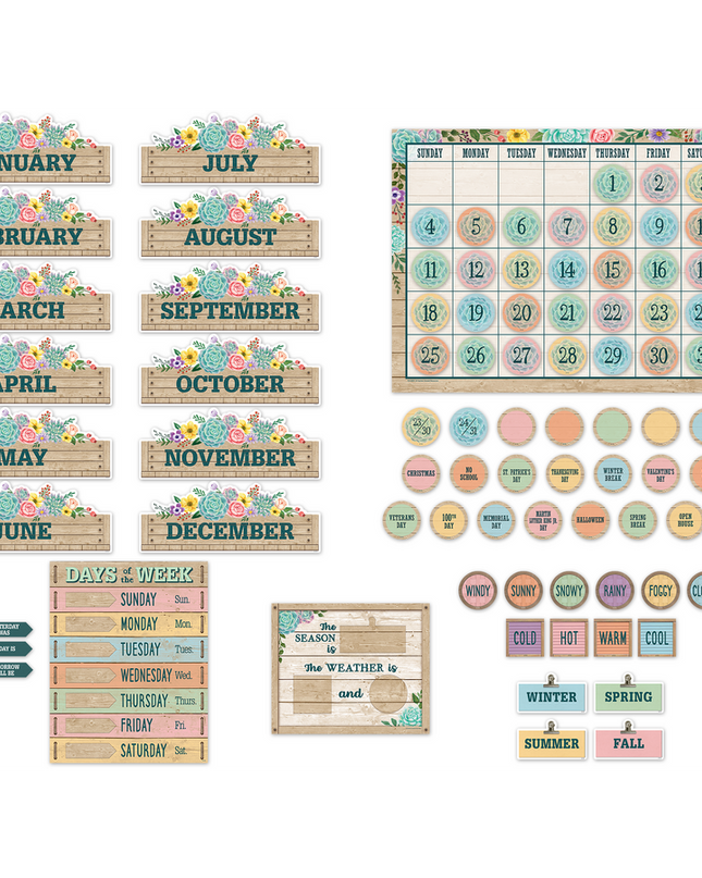 BULLETIN RUSTIC BLOOM CALENDAR