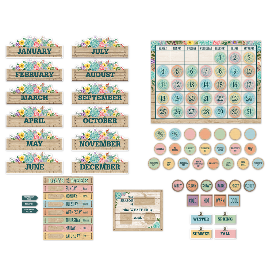 BULLETIN RUSTIC BLOOM CALENDAR