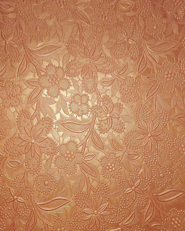 PAPEL DECORADO ANARANJADO C/FLORES