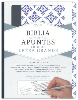 BIBLIA DE APUNTES BLANCO Y AZUL