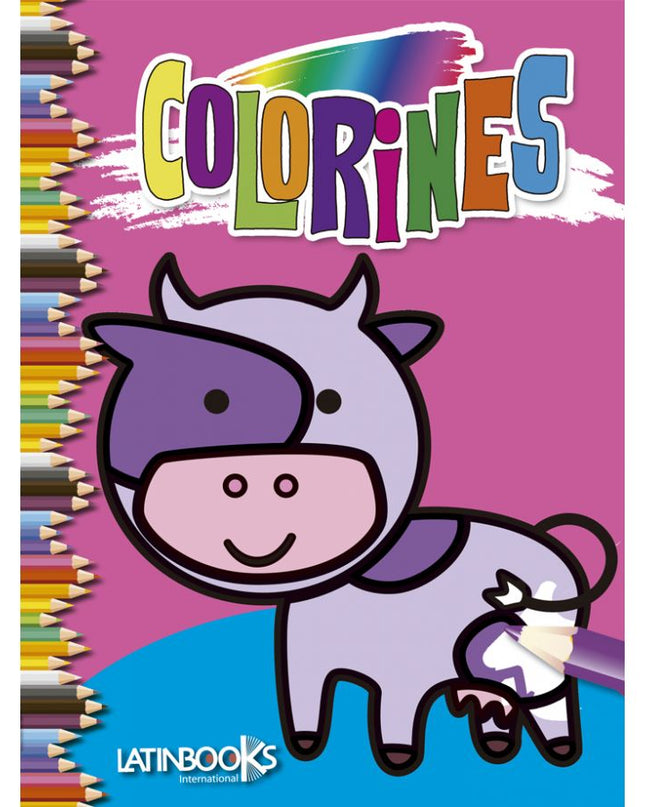 LIBRO COLORINES - TAPA ROSADA