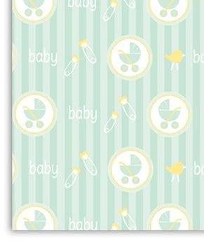 PAPEL DE REGALO BABY VERDE UNISEX