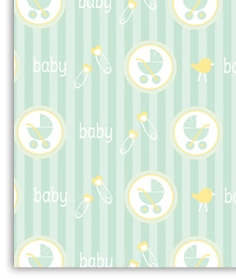PAPEL DE REGALO BABY VERDE UNISEX