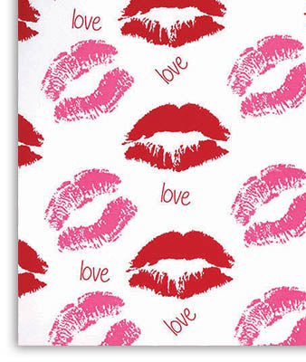 PAPEL DE REGALO BESOS 19"X25"