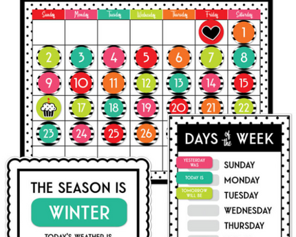BULLETIN BLACK, WHITE & STYLISH BRIGHTS CALENDAR