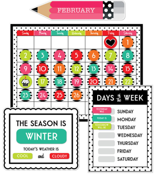 BULLETIN BLACK, WHITE & STYLISH BRIGHTS CALENDAR