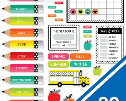 BULLETIN BLACK, WHITE & STYLISH BRIGHTS CALENDAR