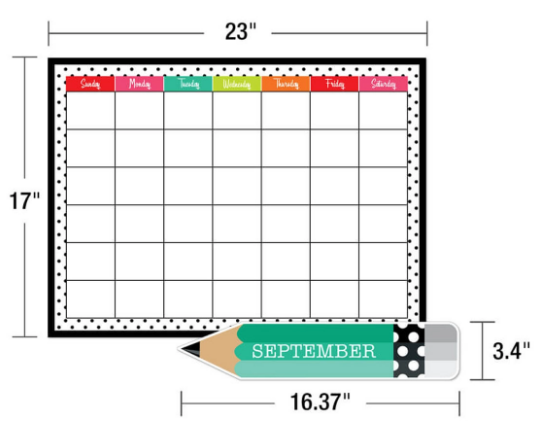 BULLETIN BLACK, WHITE & STYLISH BRIGHTS CALENDAR