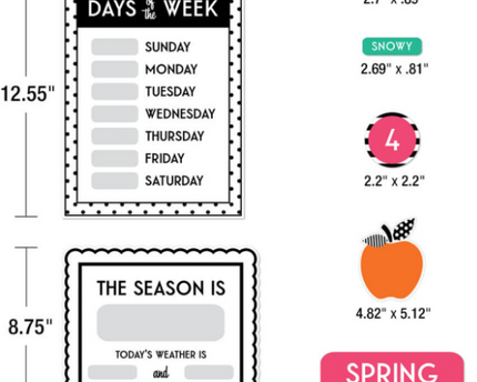 BULLETIN BLACK, WHITE & STYLISH BRIGHTS CALENDAR