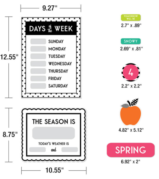 BULLETIN BLACK, WHITE & STYLISH BRIGHTS CALENDAR