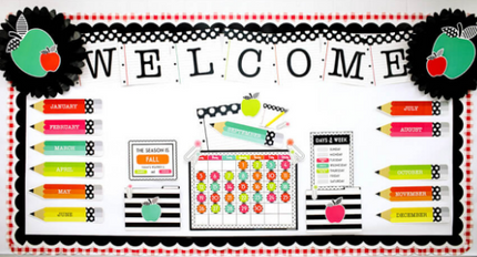 BULLETIN BLACK, WHITE & STYLISH BRIGHTS CALENDAR