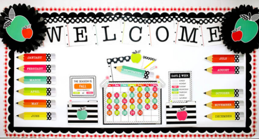 BULLETIN BLACK, WHITE & STYLISH BRIGHTS CALENDAR