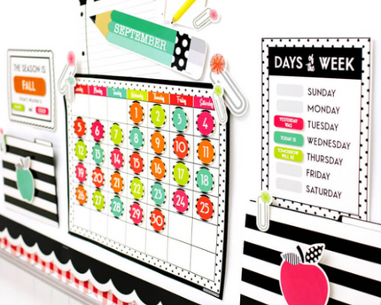 BULLETIN BLACK, WHITE & STYLISH BRIGHTS CALENDAR