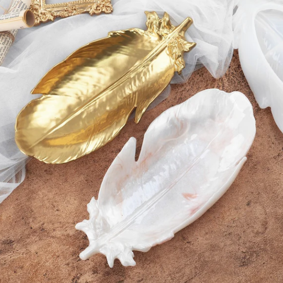 MOLDE DE SILICONA FORMA DE PLUMA