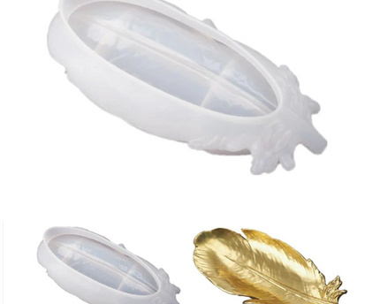 MOLDE DE SILICONA FORMA DE PLUMA