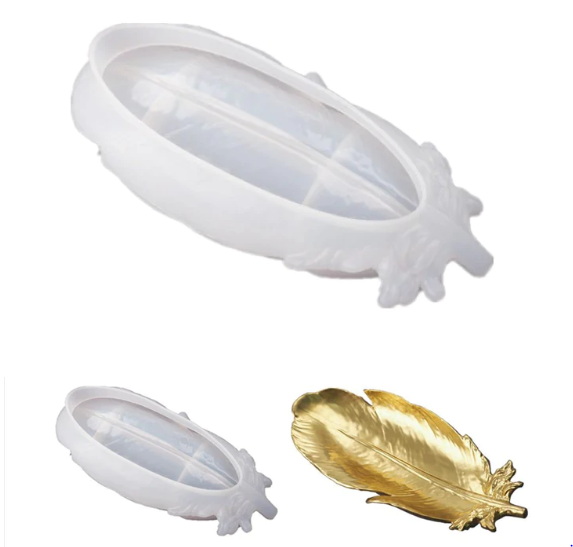 MOLDE DE SILICONA FORMA DE PLUMA