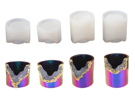 MOLDE DE SILICONA P/ ELBORAR CANDELA 4PZS