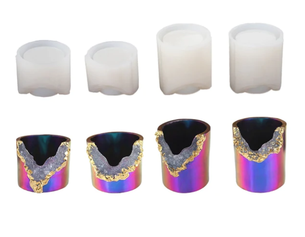 MOLDE DE SILICONA P/ ELBORAR CANDELA 4PZS