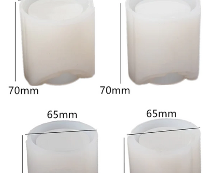 MOLDE DE SILICONA P/ ELBORAR CANDELA 4PZS