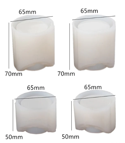 MOLDE DE SILICONA P/ ELBORAR CANDELA 4PZS