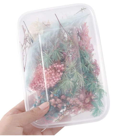 CAJA DE FLORES REALES SECAS P/ ARTE Y MANUALIDADES