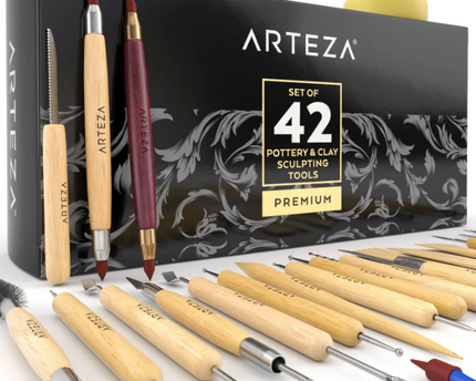 SET DE 42 HERRAMIENTAS PARA ESCULPIR CERAMICA Y ARCILLA