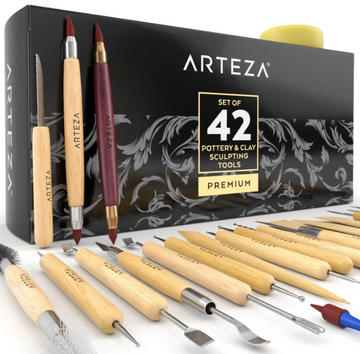 SET DE 42 HERRAMIENTAS PARA ESCULPIR CERAMICA Y ARCILLA