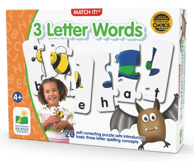 MATCH IT! 3 LETTER WORDS 20 PZA