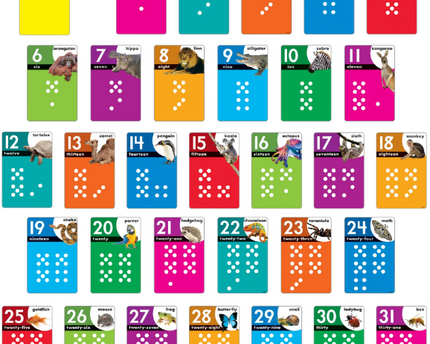 BULLETIN LEARNING SET ANIMALS COUNT 0-31