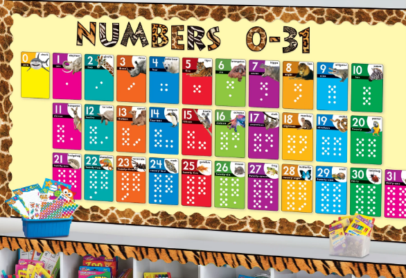 LAMINA LEARNING SET ANIMALS COUNT 0-31